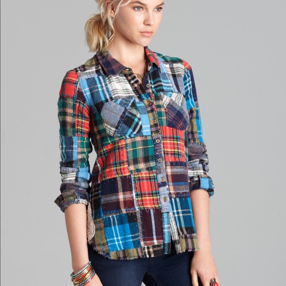 Free People Tops - Free People Lost in Plaid Flannel
